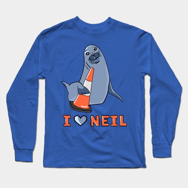 I Love Neil the Seal Long Sleeve T-Shirt by Sparkleweather